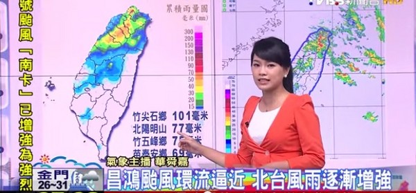 台风天 TVBS华舜嘉重返主播台报气象 | 分享下