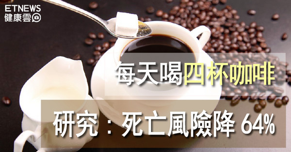 直覺式顯圖：每天四杯咖啡死亡風險降64%。（圖／翻攝自Pixabay）