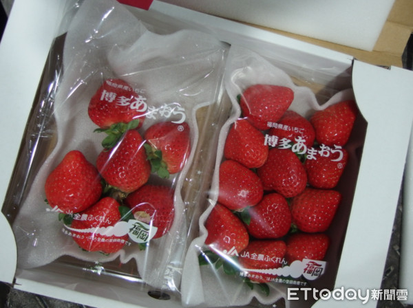 進口草莓農藥殘留不合格。（圖／食藥署提供）