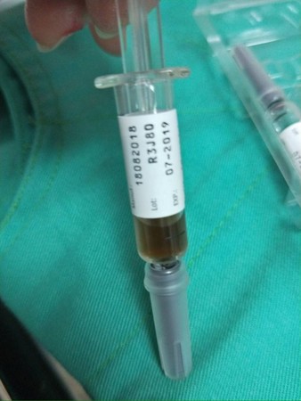 ▲▼變色的巴斯德流感疫苗。（圖／疾管署提供）